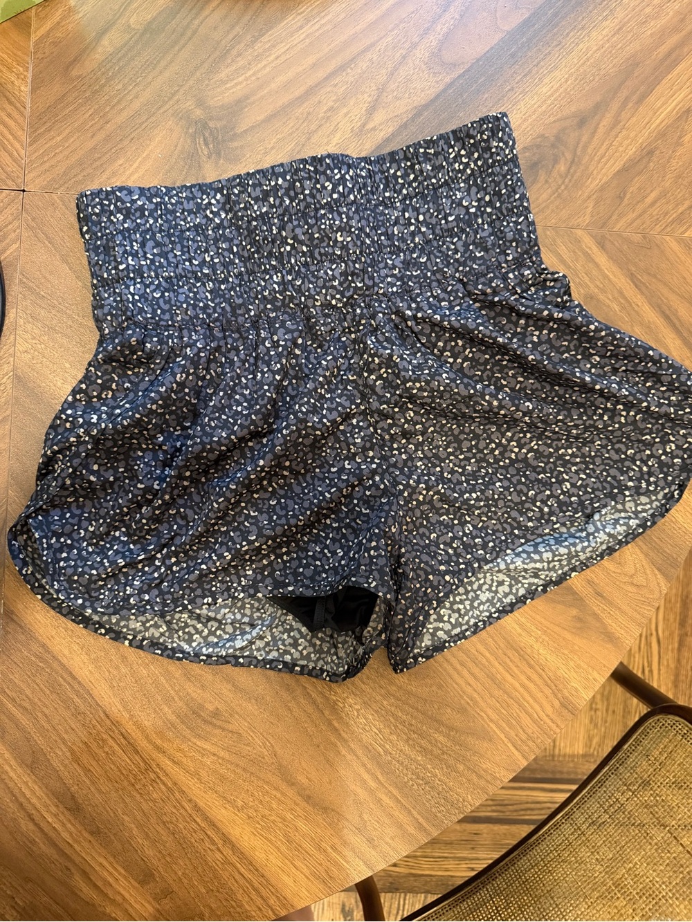 Free People FP Movement Athletic Black Spotted High Waisted Shorts